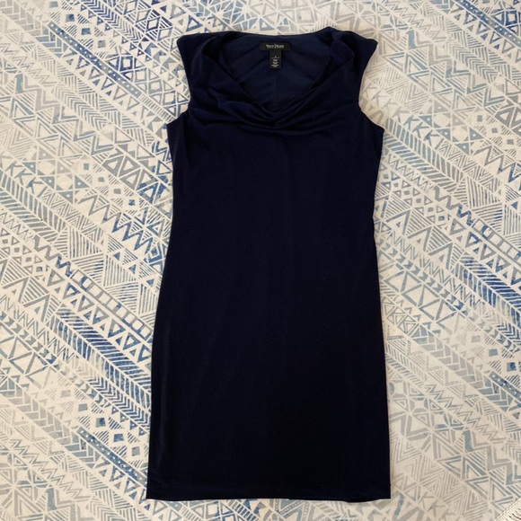 WHBM Navy Cocktail Dress - Picture 3 of 6